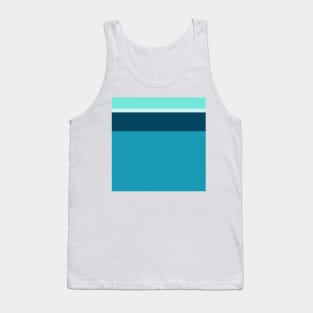 An excellent recipe of Ice, Tiffany Blue, Blue-Green and Midnight Green (Eagle Green) stripes. Tank Top